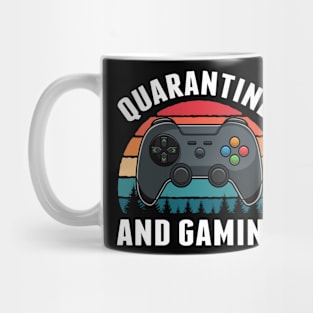 Retro Vintage Quarantine And Gaming Funny Gift Mug